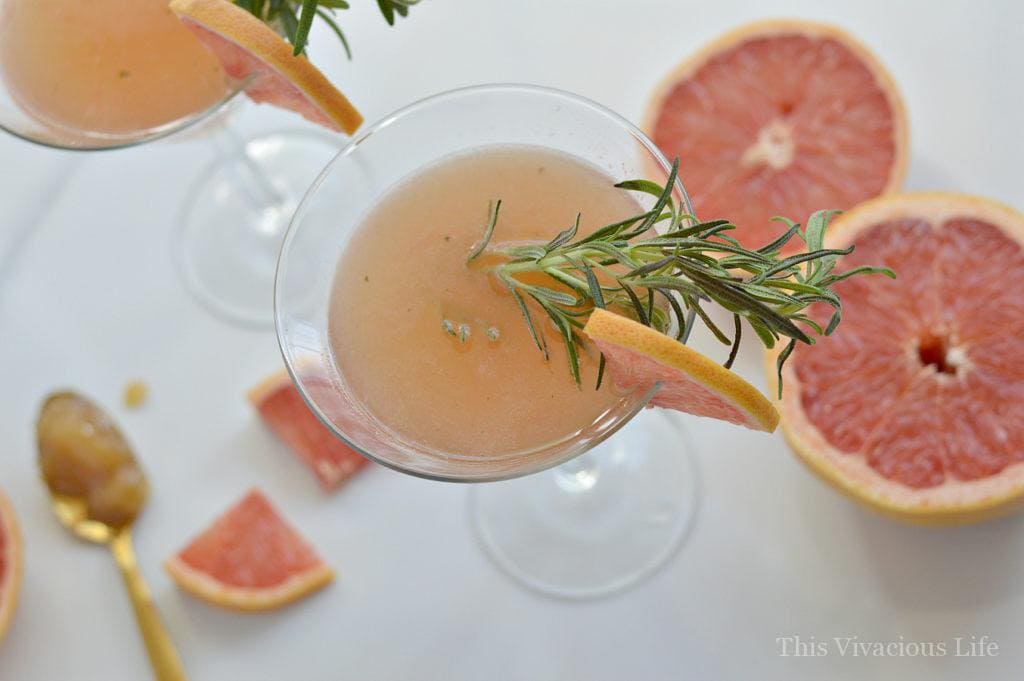 This rosemary and grapefruit honey mocktail is delicious and family friendly. My kids loved it as much as I did!