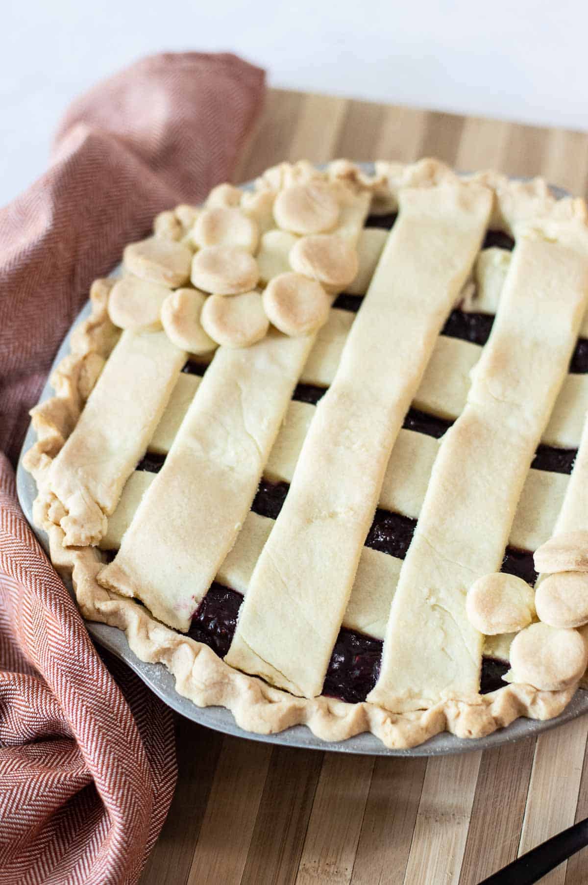 Easy Razzleberry Pie with lattice crust
