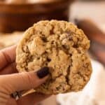 Gluten Free Oatmeal Chocolate Chip Cookies in a hand