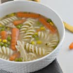 This gluten-free chicken noodle soup is the best recipe around. It is homemade and oh so delicious!