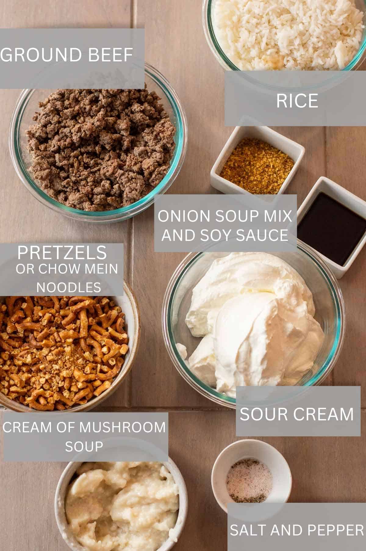 Chinese Noodle Casserole ingredients