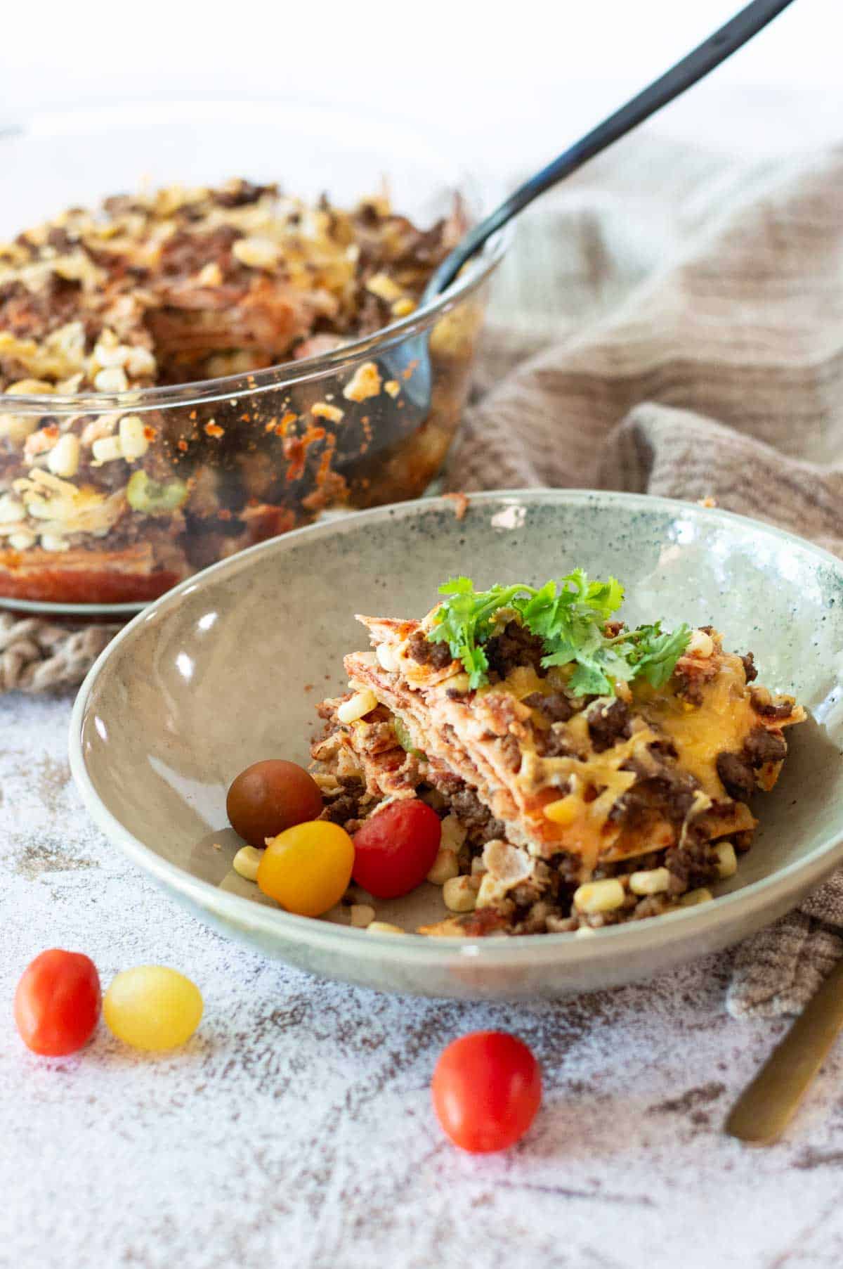 Easy Taco Casserole in a bowl