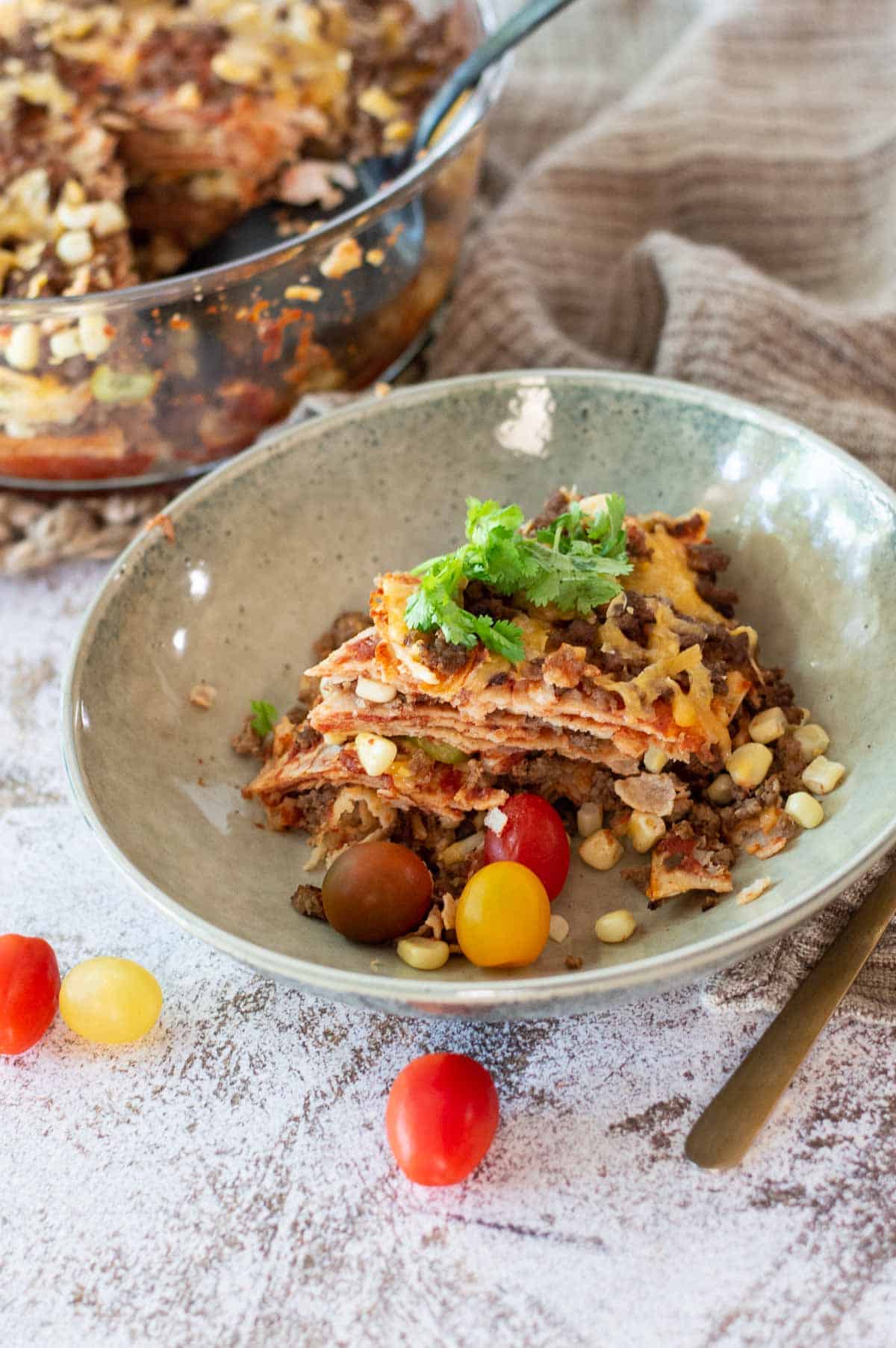 Easy Taco Casserole in a bowl