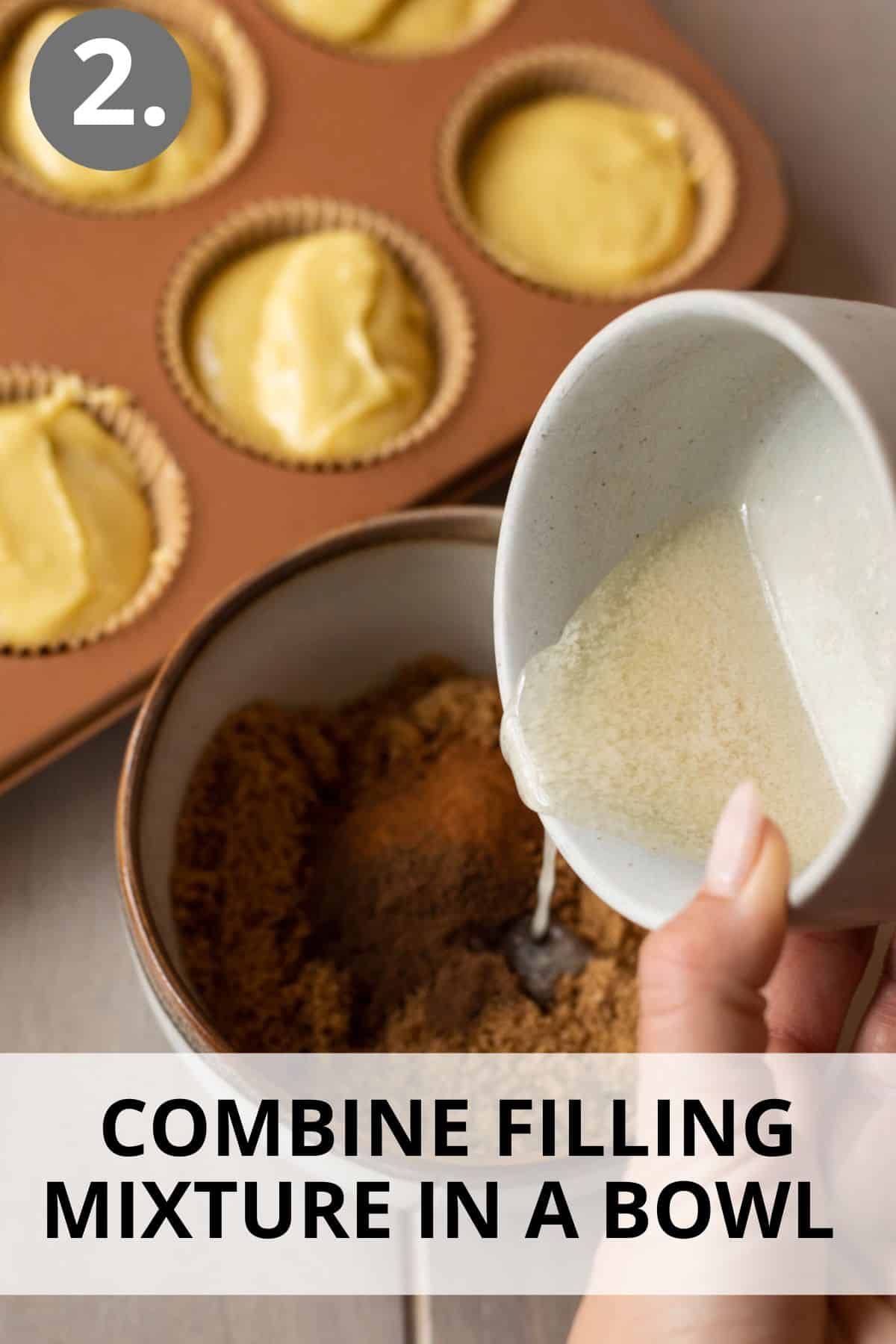 step by step instructions for cinnamon roll muffins