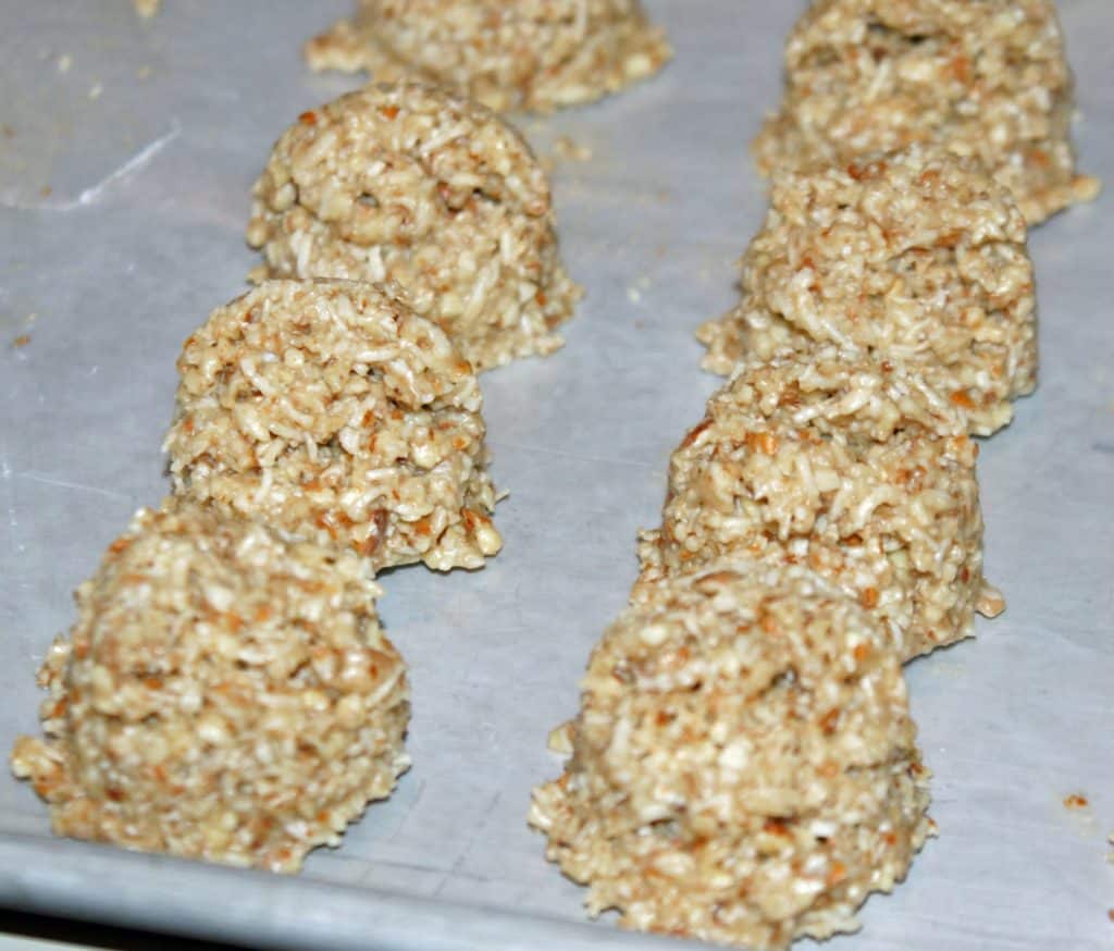 coconut macaroons on a tray