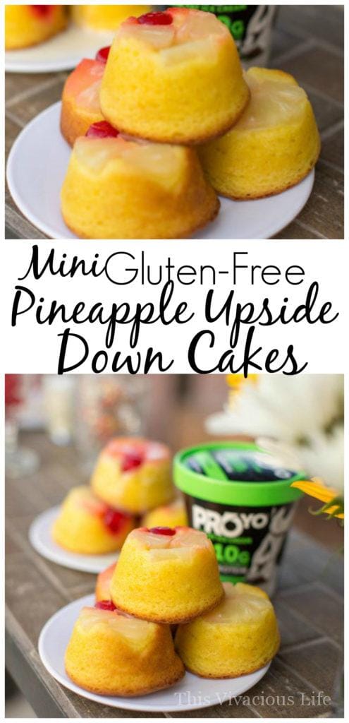 Mini Gluten-Free Pineapple Upside Down Cakes | gluten free desserts | gluten free cakes | gluten free summer recipes || This Vivacious Life #pineappleupsidedowncake #glutenfreecake