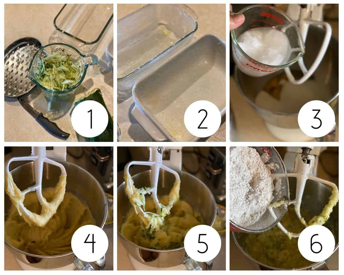 step by step gluten-free zucchini bread photos