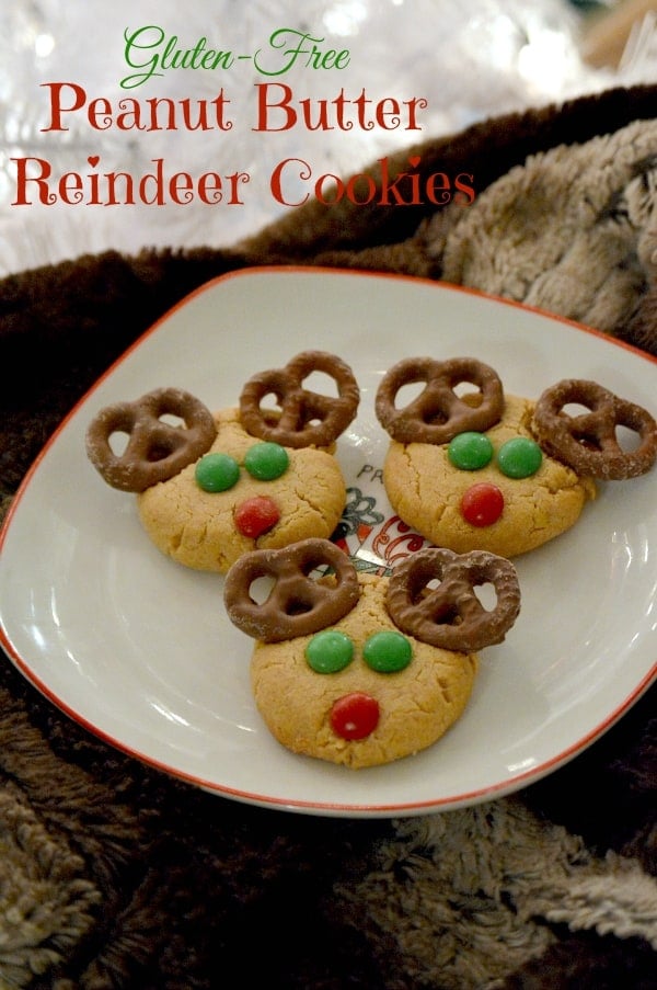 Gluten-Free Peanut Butter Reindeer Cookies | gluten-free Christmas treats | gluten-free Christmas cookies | Christmas cookies gluten-free || This Vivacious Life #glutenfreeChristmas #glutenfreecookies 