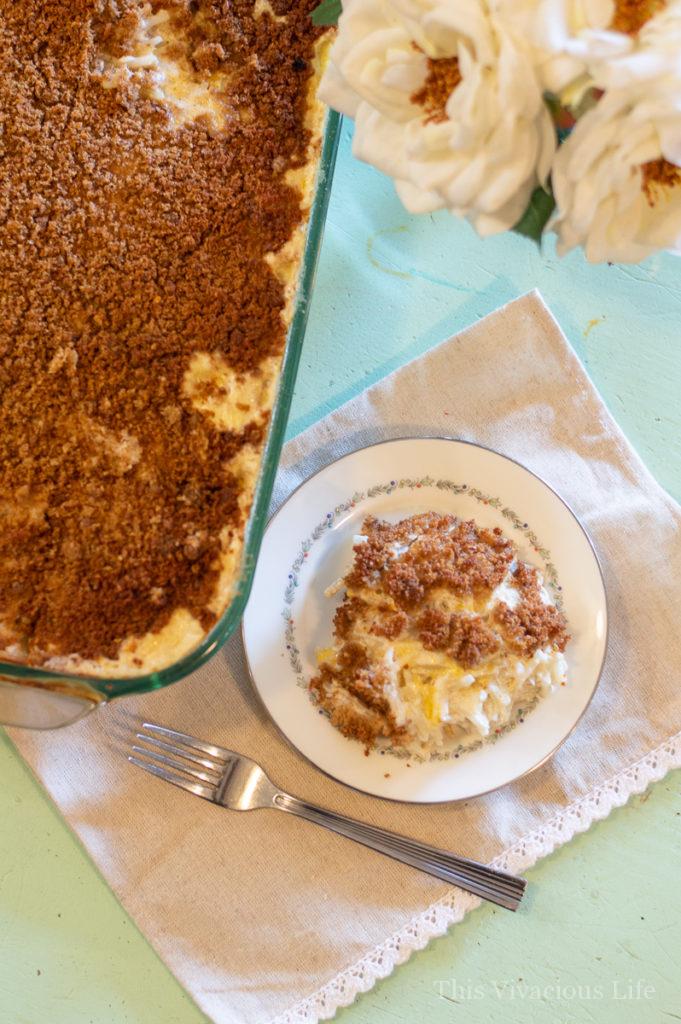 These gluten-free funeral potatoes are easy to make and a real crowd pleasing recipe. It's a family favorite meal is one we have been enjoying for generations. You can also call them yummy potatoes or cheesy hashbrown casserole.