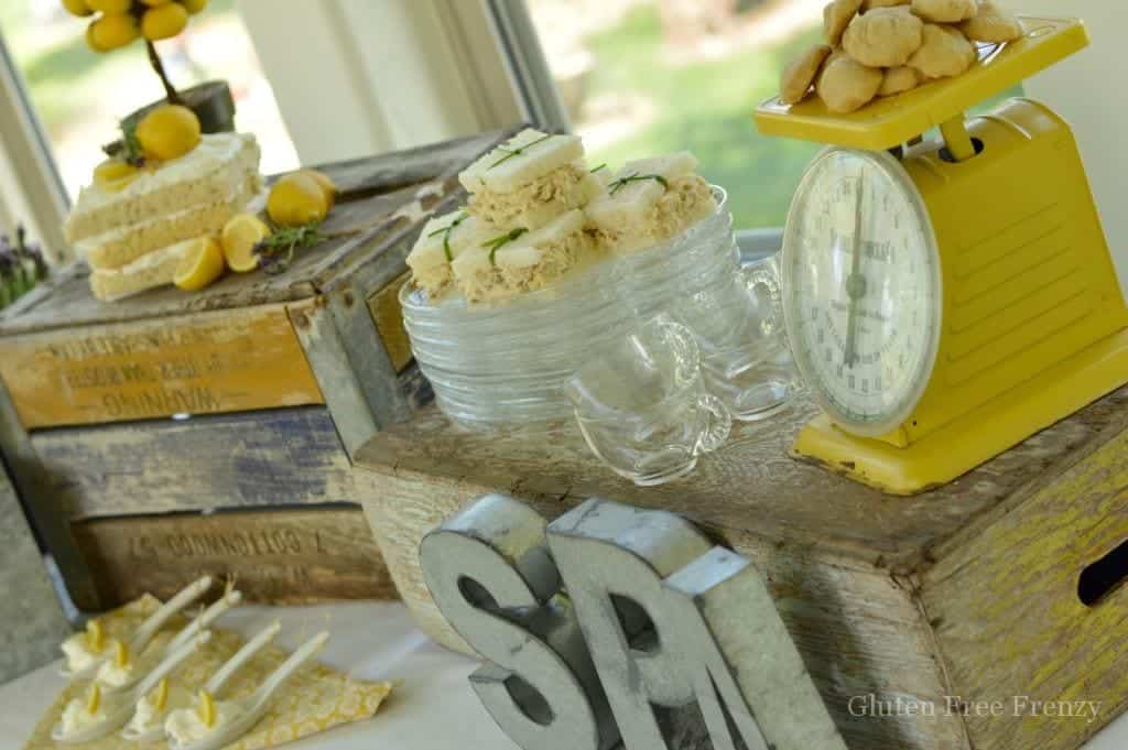 This honey, lemon & lavender spa party is full of fun ideas including a delicious lunch and dessert table. Spa favor baskets full of themed goodies and relaxing treatments are just a few of the other fun features you don't want to miss. www.glutenfreefrenzy.com
