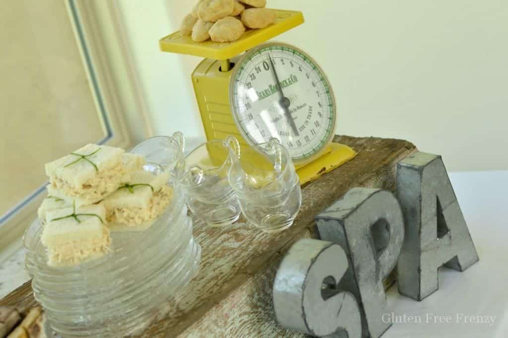 This honey, lemon & lavender spa party is full of fun ideas including a delicious lunch and dessert table. Spa favor baskets full of themed goodies and relaxing treatments are just a few of the other fun features you don't want to miss. www.glutenfreefrenzy.com