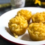 These mini mac and cheese cups are gluten-free and super tasty! Nicole Hunn has done it again with a plethora of great gluten-free recipes! www.glutenfreefrenzy.com