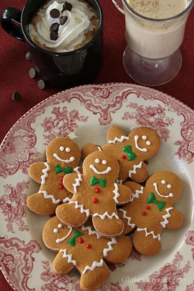 These gluten-free gingerbread men help you get into the holiday spirit with flavors like nutmeg and molasses. These fragrant little cookies are a family favorite that also work perfectly for Santa's cookies before Christmas. glutenfreefrenzy.com
