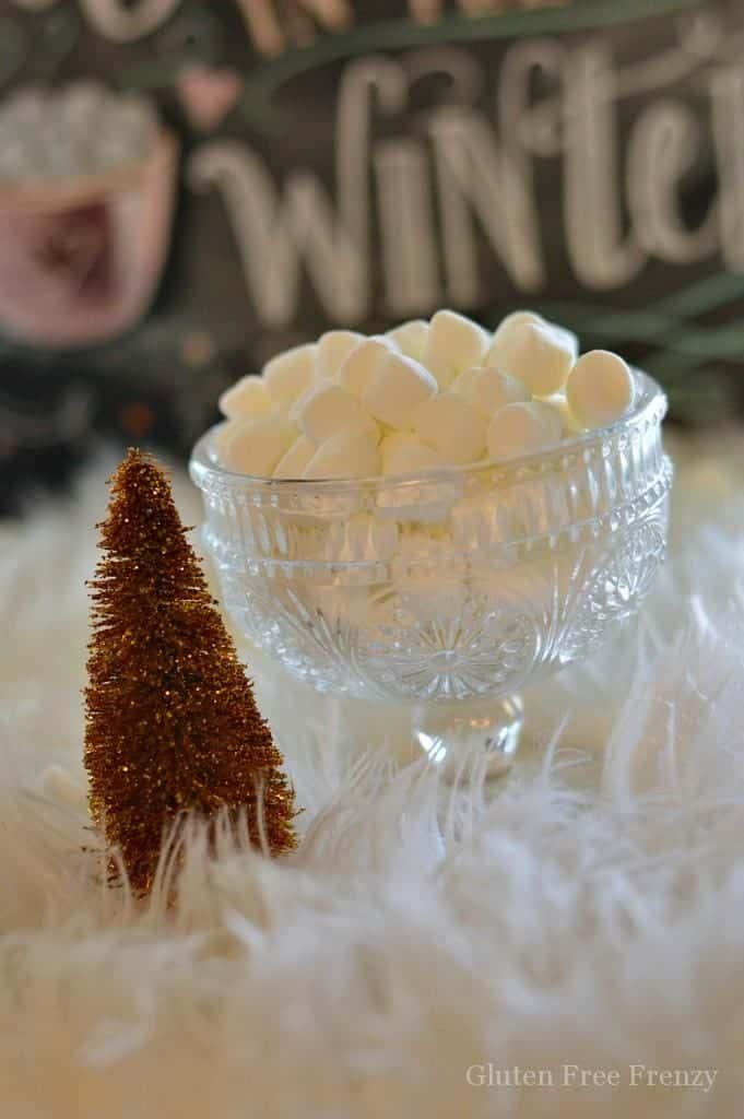 Marshmallow world holiday party full of white desserts