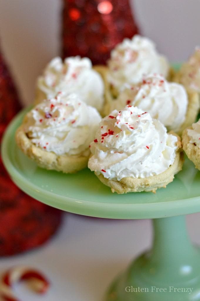 Gluten-free peppermint sugar cookie mousse cups are perfect for your next holiday gathering or cookie exchange.