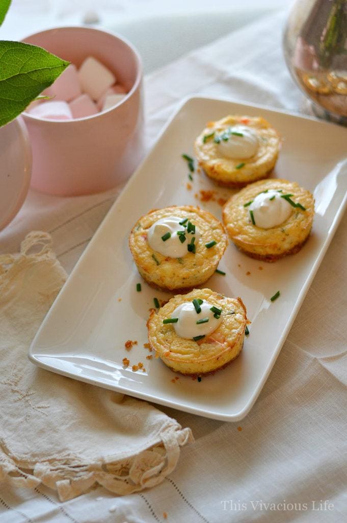 This vintage Valentines tea party was full of classy florals, antique china and delicious gluten-free goodies including savory crab cheesecakes. Get the recipe and all the details at thisvivaciouslife.com.