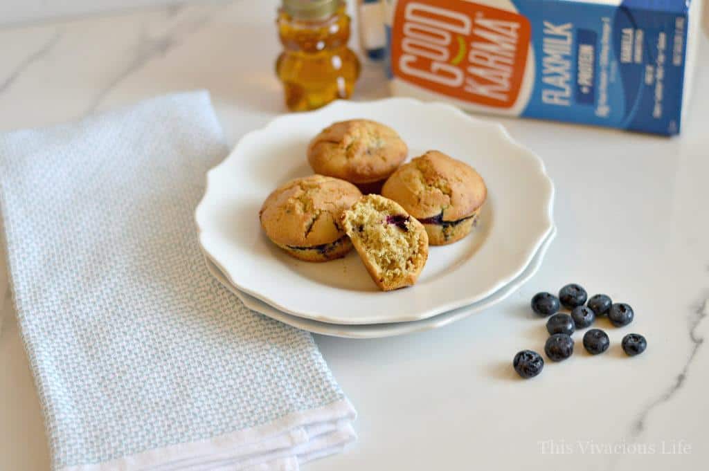 These gluten-free dairy-free blueberry power muffins are the perfect breakfast to fill your belly with good nutrition and give you the energy to make it through the day. They are delicious and super soft.