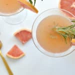 This rosemary and grapefruit honey mocktail is delicious and family friendly. My kids loved it as much as I did!