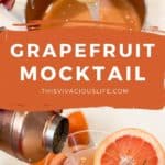 Grapefruit Mocktail with Honey and Rosemary pin