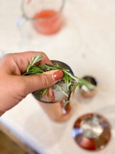 Rosemary in a hand