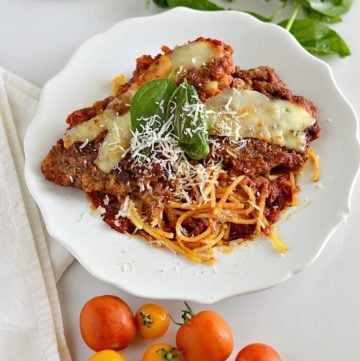 This is truly the best gluten-free chicken parmigiana out there! It is a little crispy and perfectly flavored. Plus, it's pretty simple to make as well.