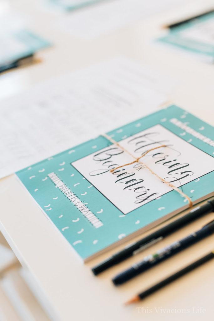 The art of hand lettering vivacious workshop to learn a new skill. Let us show you how to host one yourself... | how to host a calligraphy party | how to host a workshop | hand lettering workshop ideas || This Vivacious Life #handlettering #calligraphyworkshop 