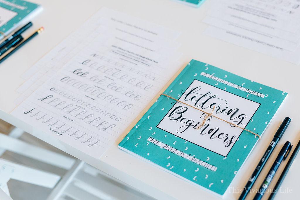 The art of hand lettering vivacious workshop to learn a new skill. Let us show you how to host one yourself... | how to host a calligraphy party | how to host a workshop | hand lettering workshop ideas || This Vivacious Life #handlettering #calligraphyworkshop 
