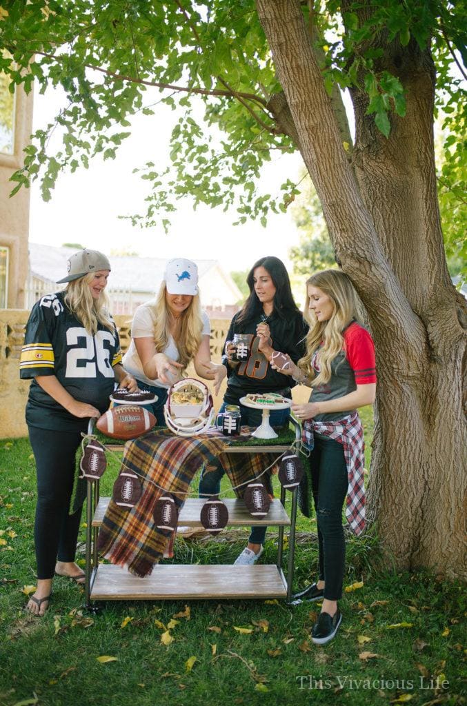 Ladies Night Football Party for Your Next Girls Night | football party ideas | tailgating party tips | gameday party ideas | gameday tips and tricks | how to host a football party | hosting a tailgating party | tailgate party tips || This Vivacious Life