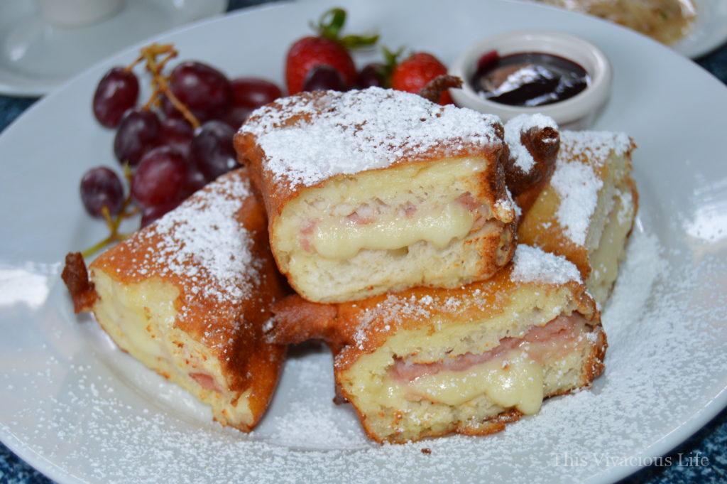 Disneyland gluten-free monte Cristo sandwiches on a white plate