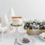 You guys are going to love this white Christmas dinner party and gluten-free eggnog cake! From the menu to the decor we kept it simple and sleek.
