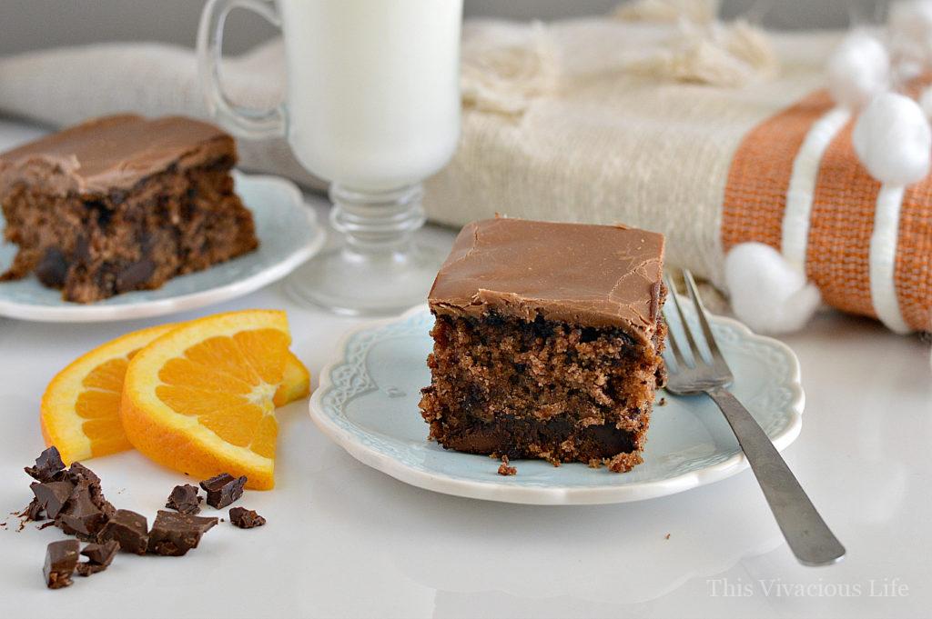 This gluten-free chocolate orange oatmeal cake is seriously the BEST cake you will ever eat! The marshmallow chocolate frosting is especially tasty. Everyone will love it whether gluten-free or not.