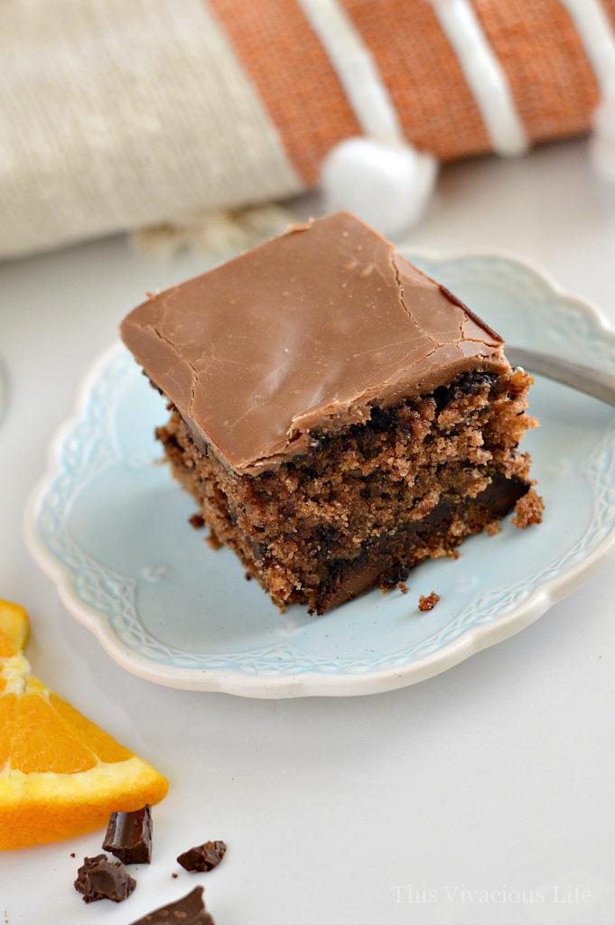 This gluten-free chocolate orange oatmeal cake is seriously the BEST cake you will ever eat! The marshmallow chocolate frosting is especially tasty. Everyone will love it whether gluten-free or not.