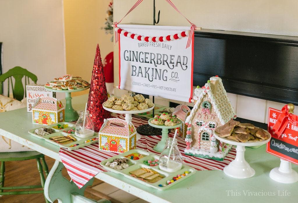 Gingerbread Decorating Party and Holiday Get Together | holiday party ideas | holiday party for kids | kids christmas party ideas | christmas parties for kids | gingerbread themed party | themed christmas party ideas | gluten free christmas || This Vivacious Life #christmasparty #kidschristmas #gingerbread