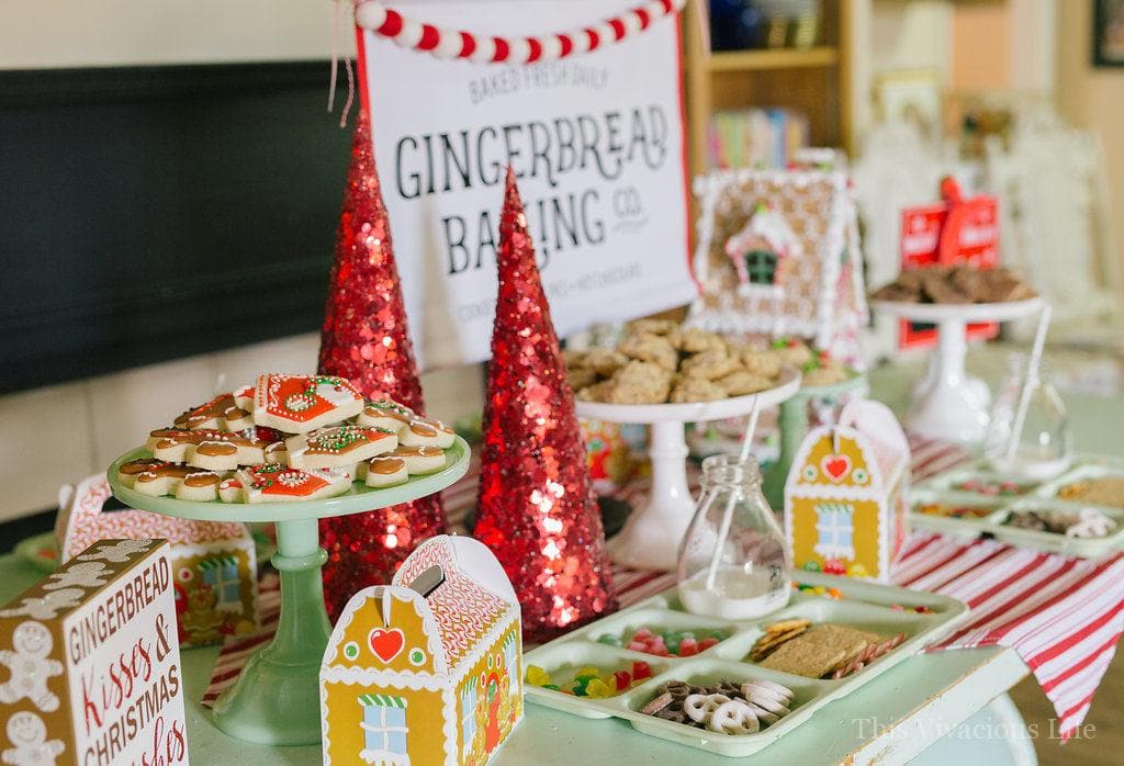 Gingerbread Decorating Party and Holiday Get Together | holiday party ideas | holiday party for kids | kids christmas party ideas | christmas parties for kids | gingerbread themed party | themed christmas party ideas | gluten free christmas || This Vivacious Life #christmasparty #kidschristmas #gingerbread