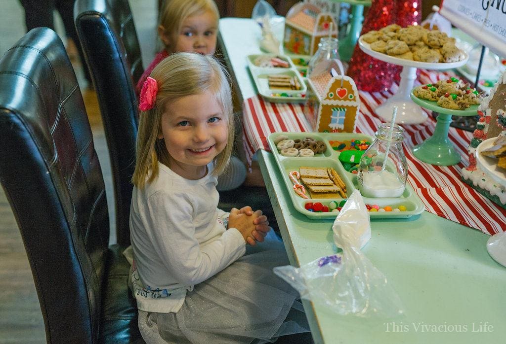 Gingerbread Decorating Party and Holiday Get Together | holiday party ideas | holiday party for kids | kids christmas party ideas | christmas parties for kids | gingerbread themed party | themed christmas party ideas | gluten free christmas || This Vivacious Life #christmasparty #kidschristmas #gingerbread