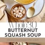 whole30 butternut squash soup pin
