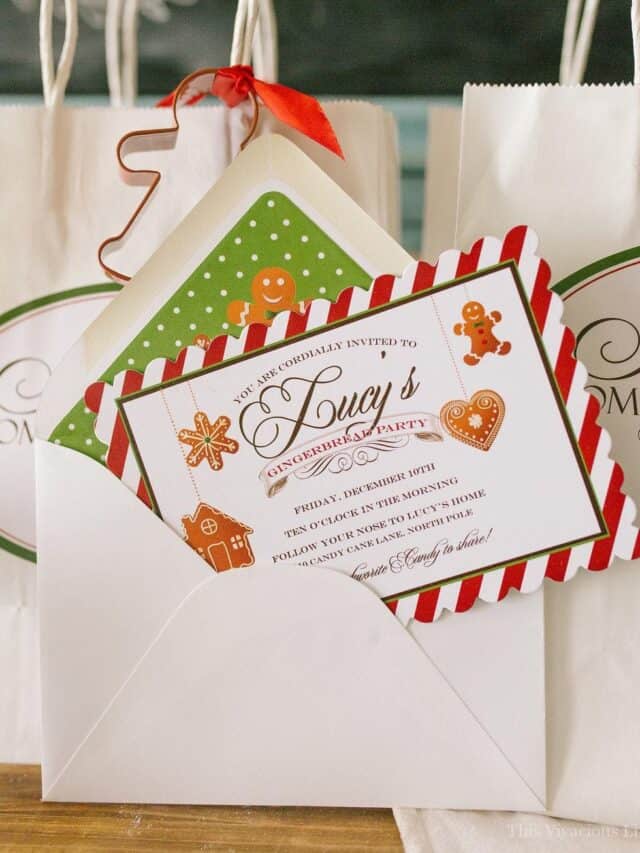 This gingerbread decorating party is sure to give all your guests more holiday spirit. It is full of fun and easy ideas to make your own gingerbread houses and so much more!