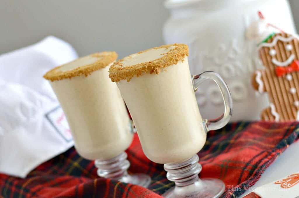 Gluten-Free Gingerbread Milkshakes | holiday recipe ideas | holiday milkshake recipes | gluten-free milkshake recipes | gluten-free gingerbread recipes | gluten-free drink recipes || This Vivacious Life #glutenfreemilkshake #glutenfreeholiday #glutenfreegingerbread