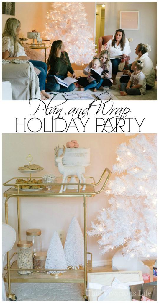 This plan and wrap holiday party is the perfect way to get organized before the rush of holiday season. Passion Planner makes it easy and fun! | Plan and Wrap Holiday Party with Passion Planner | holiday gift wrapping party | planning your holiday gifts | gift giving organization tips | how to host a plan and wrap gift party | holiday party ideas | holiday organization tips || This Vivacious Life #wrapparty #giftorganization #holidayorganizing