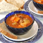 This instant pot hamburger soup is a fantastic go to dinner that can be made in under 30 minutes.