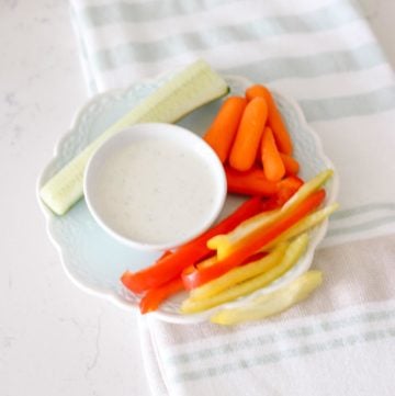Our Whole30 paleo ranch is a tasty alternative to traditional dressing. It is a great guilt free condiment.