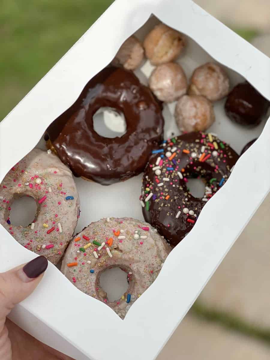 Gluten-free donuts in a box