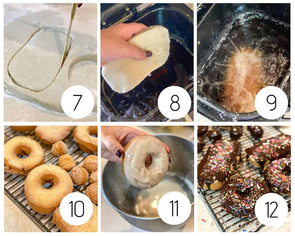 Step by step gluten-free fried donut instructions
