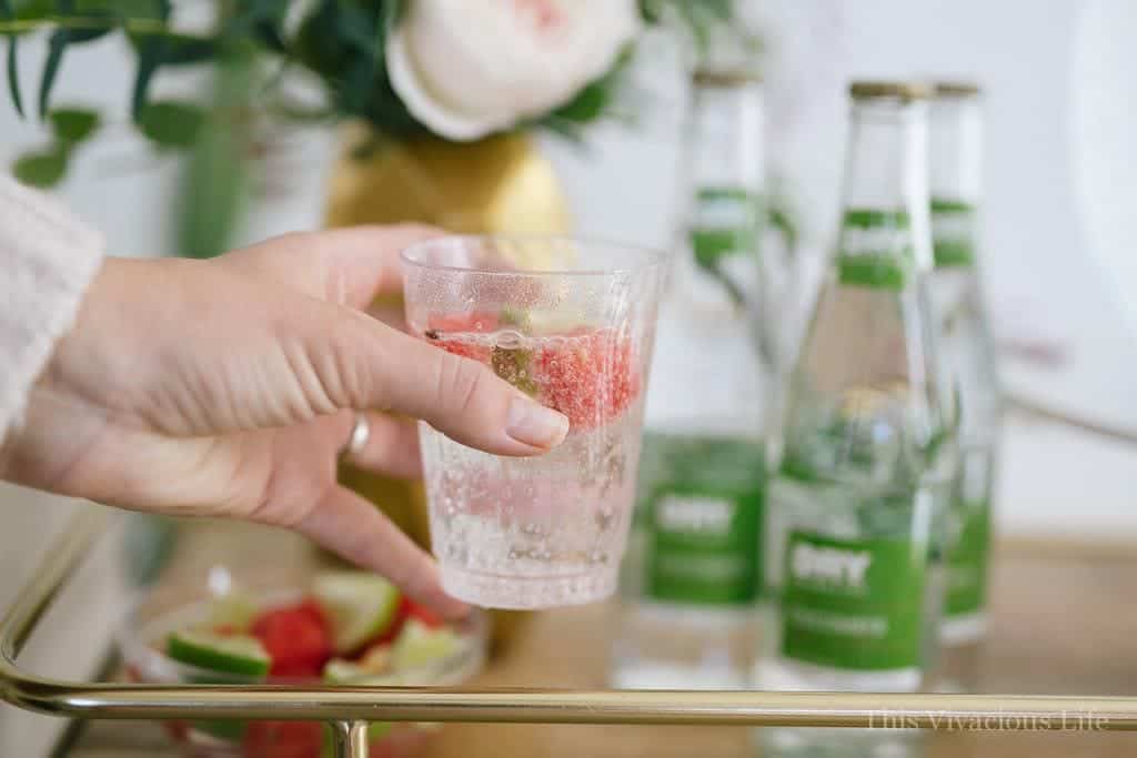 AD cucumber lime mocktail in a cup