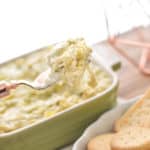 This Instant Pot artichoke dip is a great appetizer that can be made in minutes. It is especially good for summer when you want to keep the house cool or on Thanksgiving when the oven is already full.