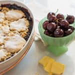 This gluten-free cherry cobbler is sure to please any palate. It is a crowd pleasing dessert and perfect for a summer picnic or bbq.