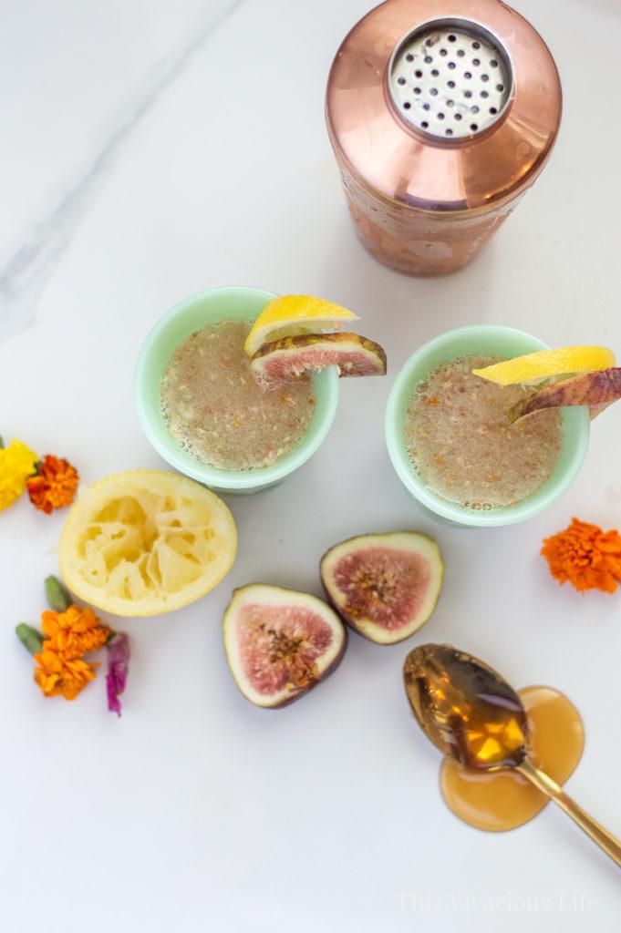 Fig Cocktail (Soft or Mocktail Version So All Can Enjoy) | summer drink recipes | fig recipe ideas | mocktail recipes | healthy fig recipes | gluten free drink recipes || This Vivacious Life #recipe #drinkrecipe #mocktails #cocktails #figrecipe #summerdrink #glutenfree #thisvivaciouslife