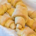 Gluten-free crescent rolls in a basket