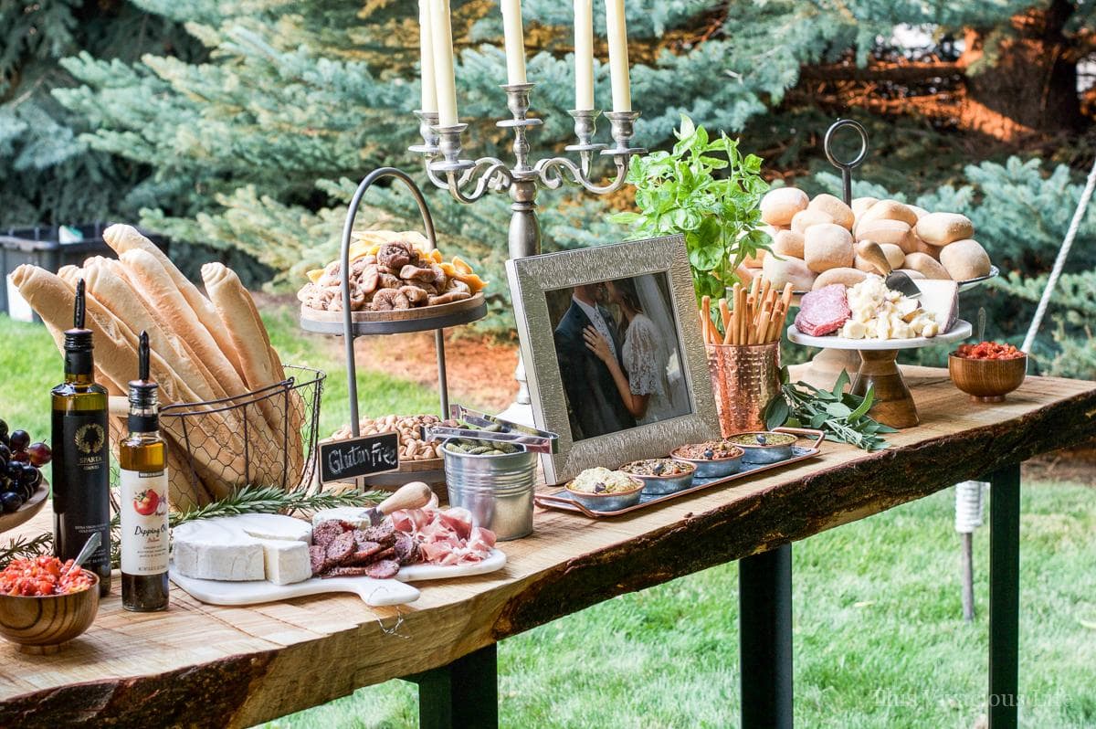 Bohemian Wedding Charcuterie: This gorgeous outdoor boho wedding is full of inspiration for any blushing bride! Cheese and charcuterie boards are SO in and perfect for the big night.