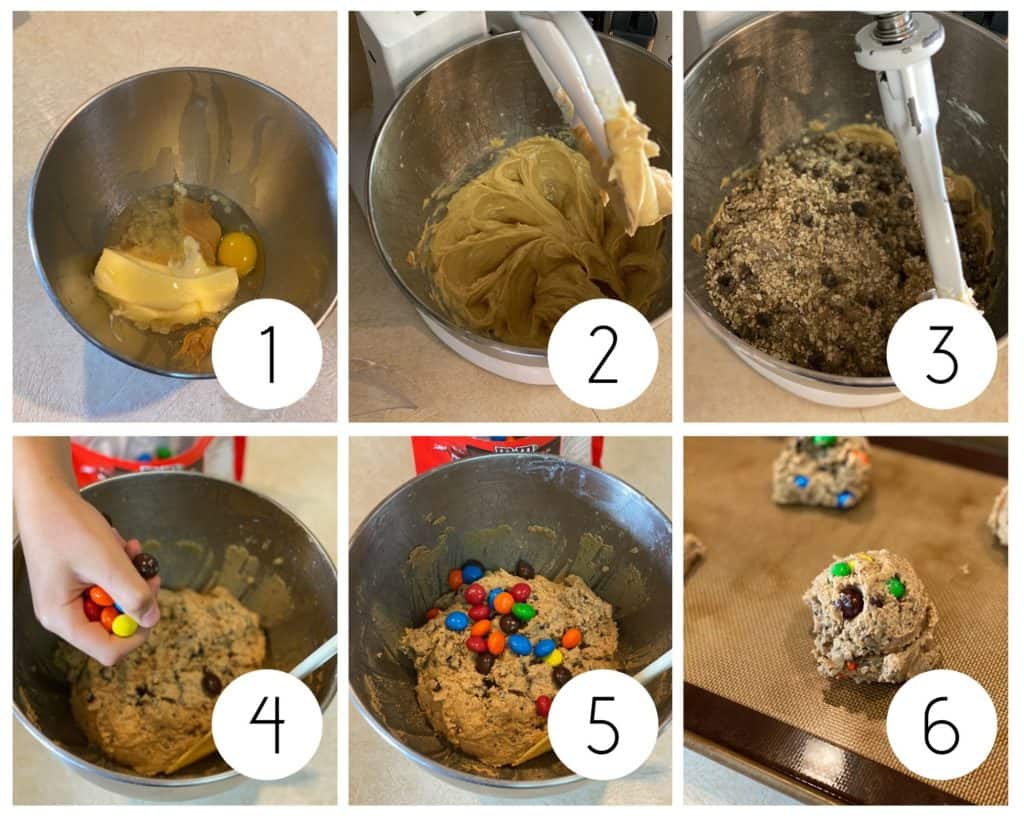 Step by step monster cookie photo instructions